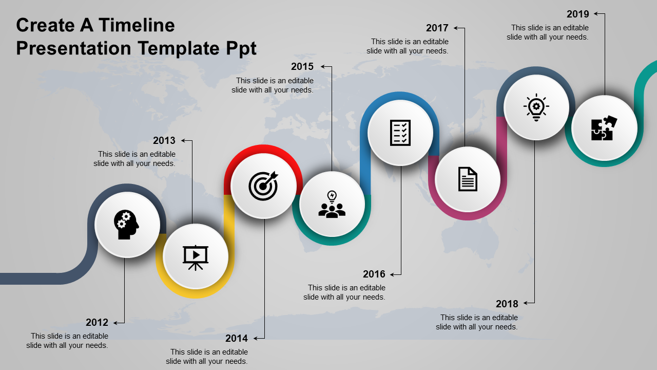 Stunning Timeline PPT Template and Google Slides Themes